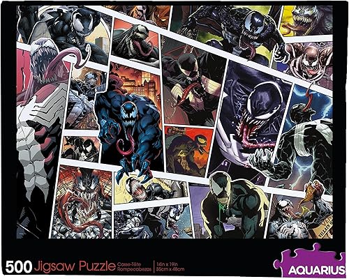AQUARIUS Marvel Venom - Rompecabezas de 500 piezas, sin deslumbramiento, ajuste de precisión, productos y coleccionables con licencia oficial de