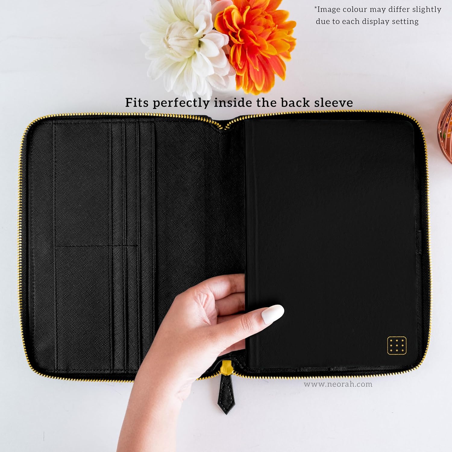 — A5 Travel Journal Notebook Organiser Compendium SLEEVE + Journal - [ DOTGRID JOURNAL INCLUDED ] - Office Diary Notebook Planner Holder - Vegan Leather | Insert any Soft Cover & replace when