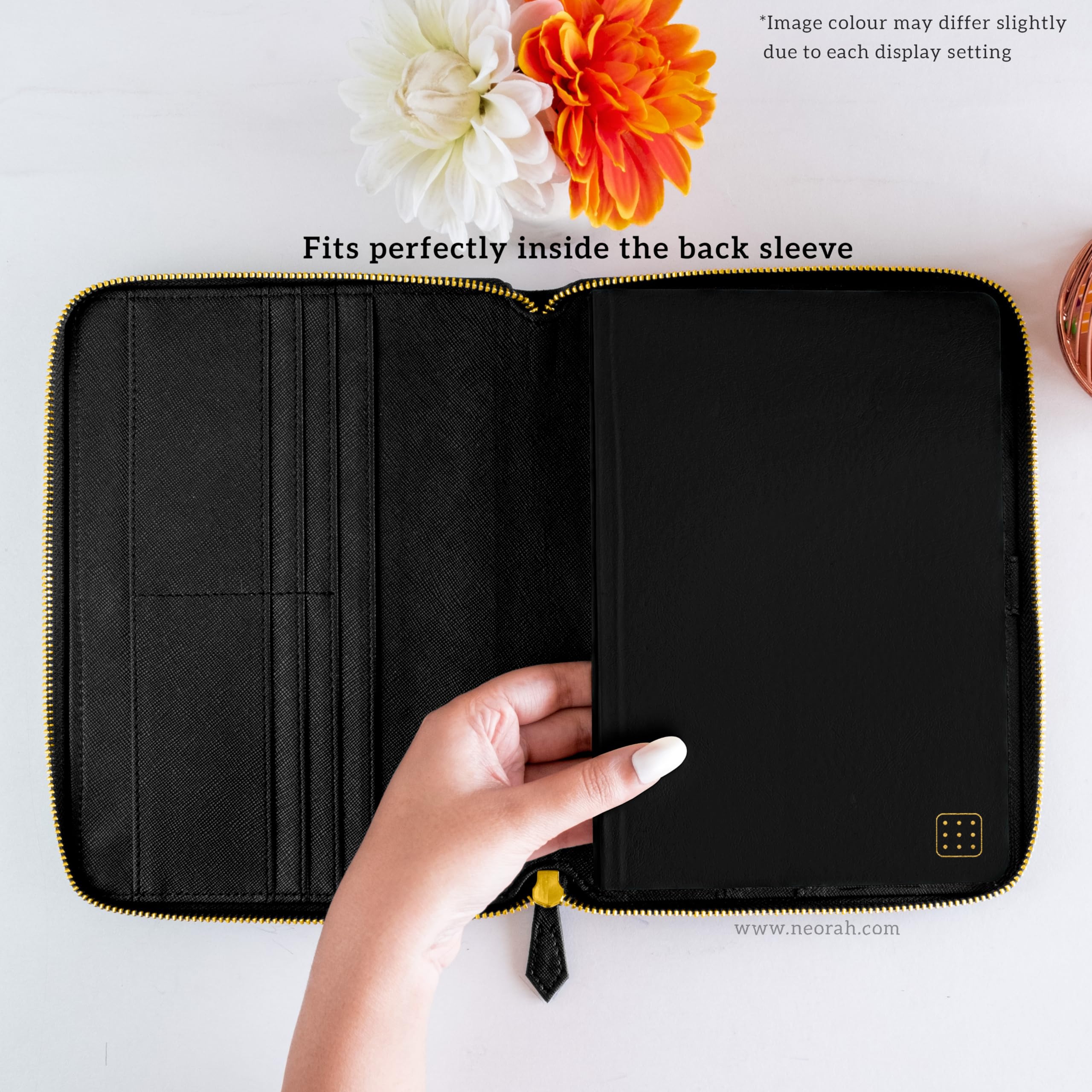 NEORAH A5-Reisetagebuch, Notizbuch, Organizer, Kompendiumhülle + Tagebuch – [DOTGRID-Tagebuch im Lieferumfang enthalten] – Büro-Tagebuch, Notizbuch-Planer, Halter – veganes Leder | Legen Sie einen