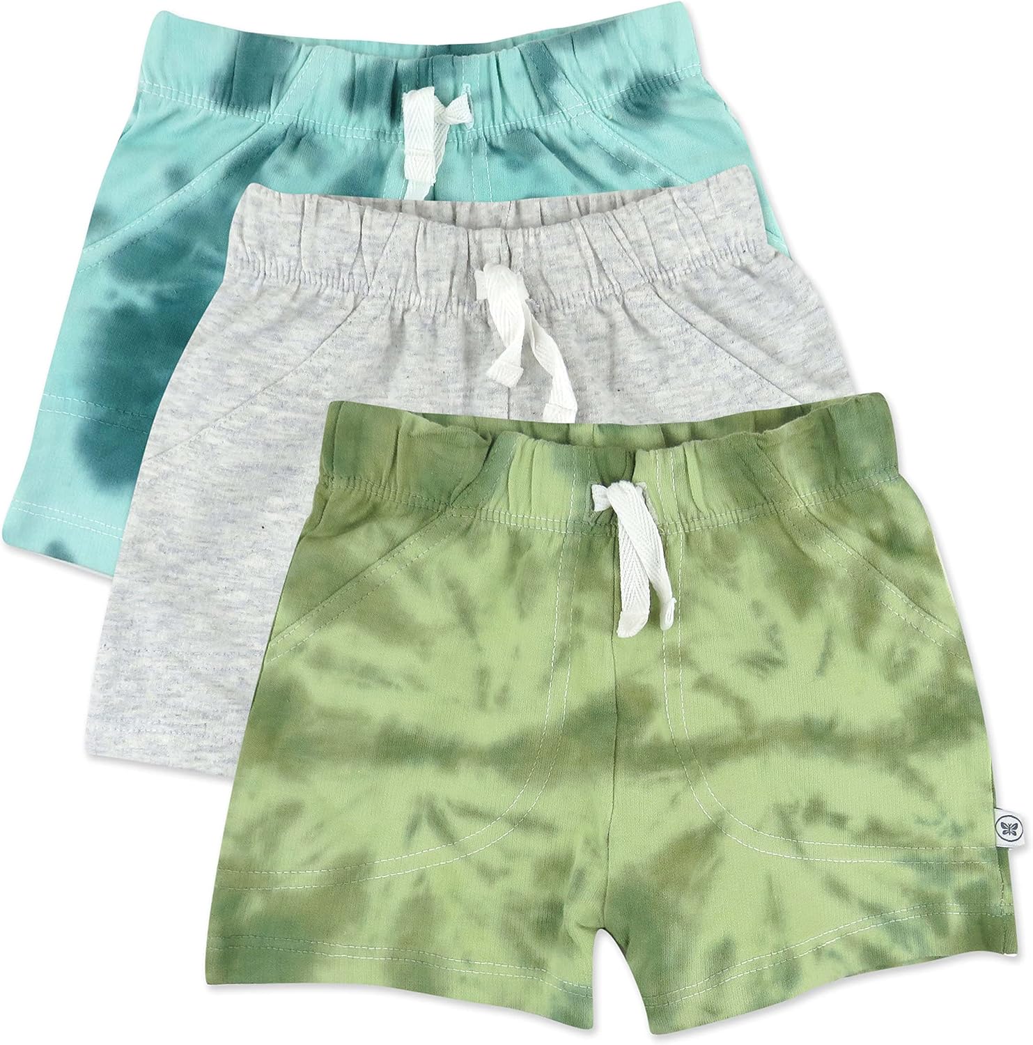 HonestBaby Multipack Shorts 100% Organic Cotton for Infant Baby, Toddler, Boys, Girls, Unisex