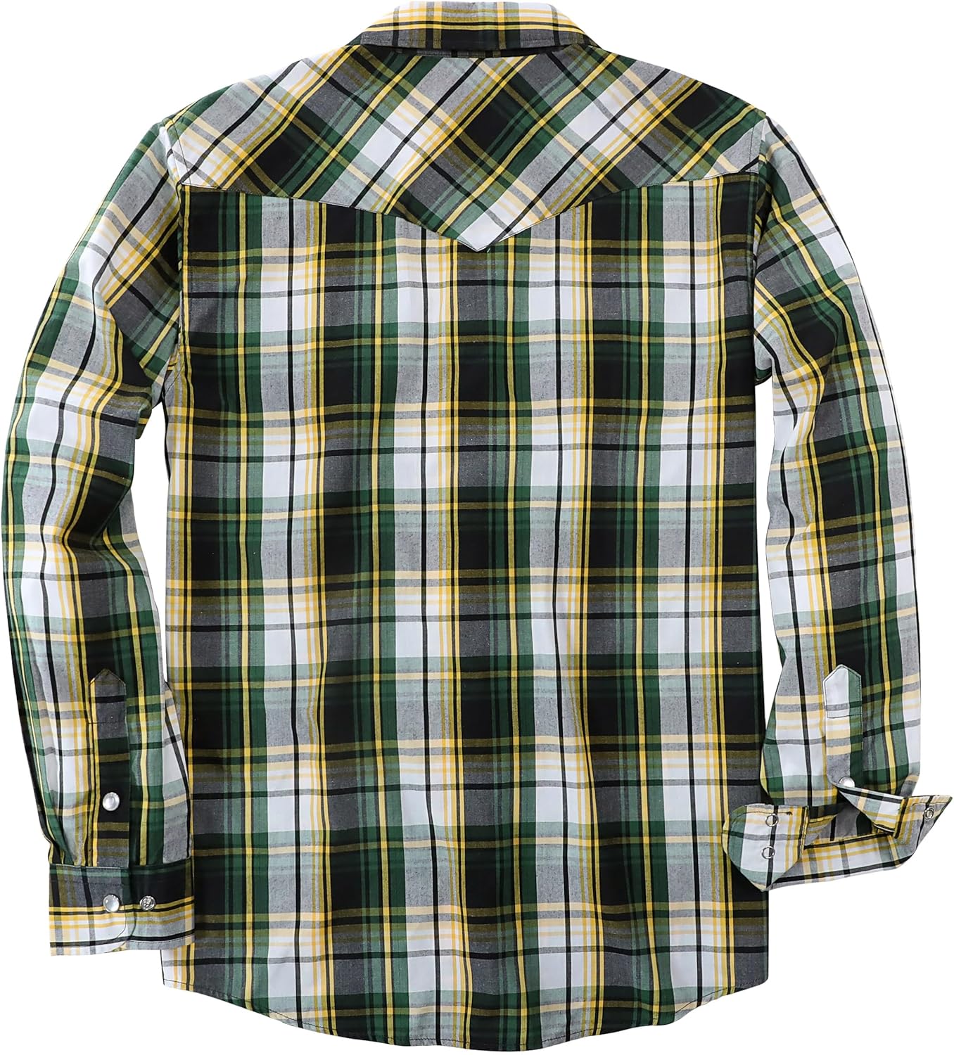 Dubinik Pearl Snap Shirts for Men - Long Sleeve Western Vintage Plaid Shirts - Image 2