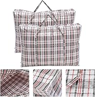 Vista 2 de Alipis 2 piezas XL bolsa de almacenamiento de edredón grande bolsa de mano para ropa de cama impermeable edredón cremallera mudanza para el hogar