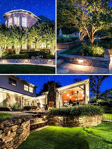 Miniatura 5 de DOREIO Luces de pared de contención de 5 W, 7 pulgadas, iluminación LED de paisaje de bajo voltaje, luces de pavimentadora de paisaje de 12 V 24 V,