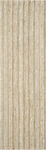 Vista 57 de SAFAVIEH Colección Natural Fiber NF447A - Tapete de pasillo, yute texturizado grueso tejido a mano de 0.75 pulgadas de grosor, ideal para zonas