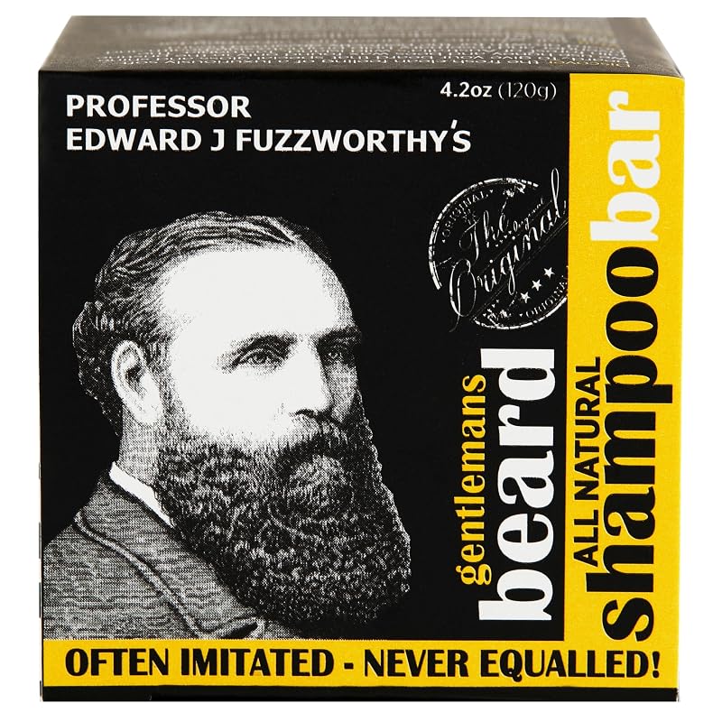 PROFESSOR EDWARD J FUZZWORTHY'S Shampoo sólido para barba com óleos naturais da Tasmânia, Austrália, 120 g