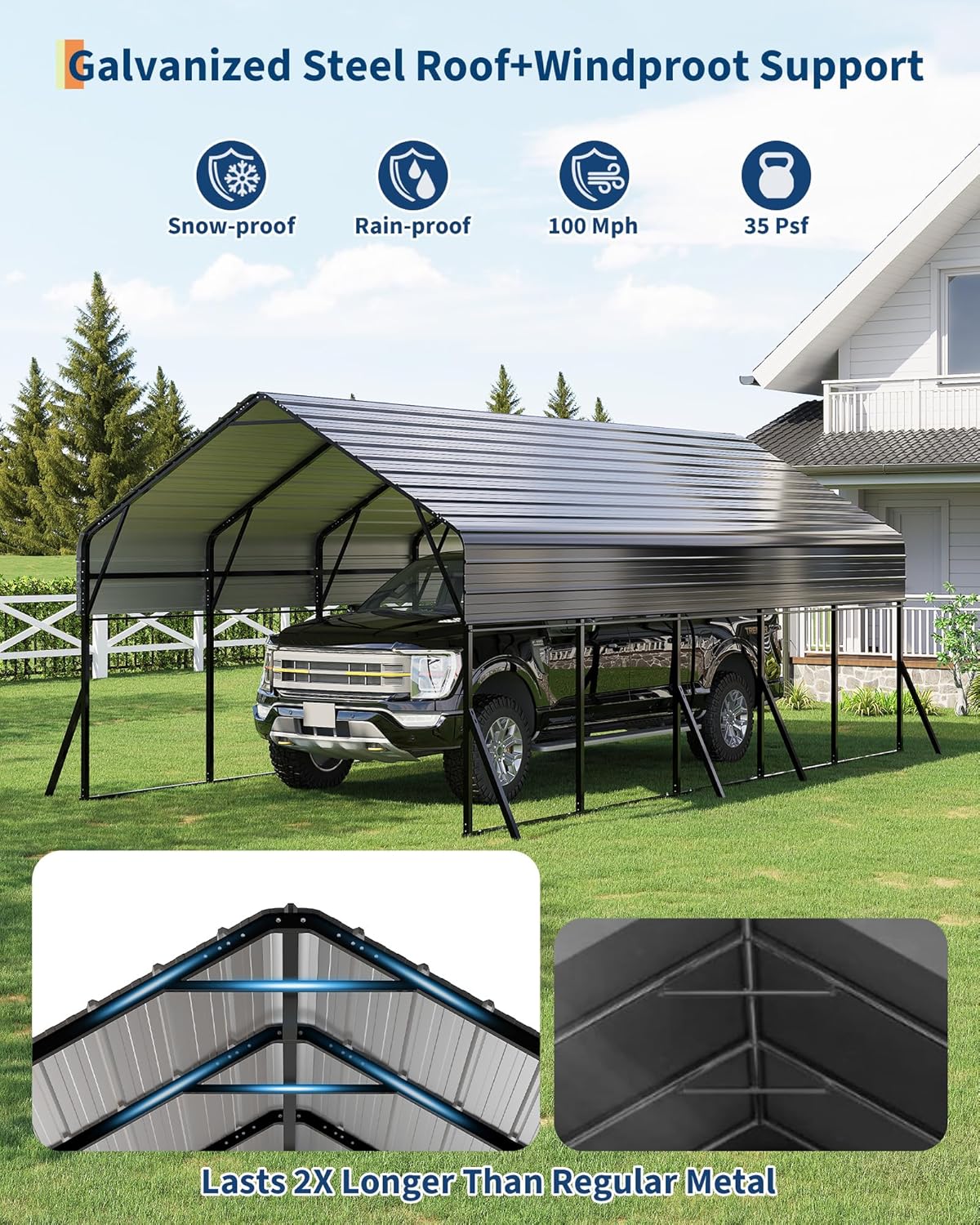 Galvanized Steel Roof and Windproof Support