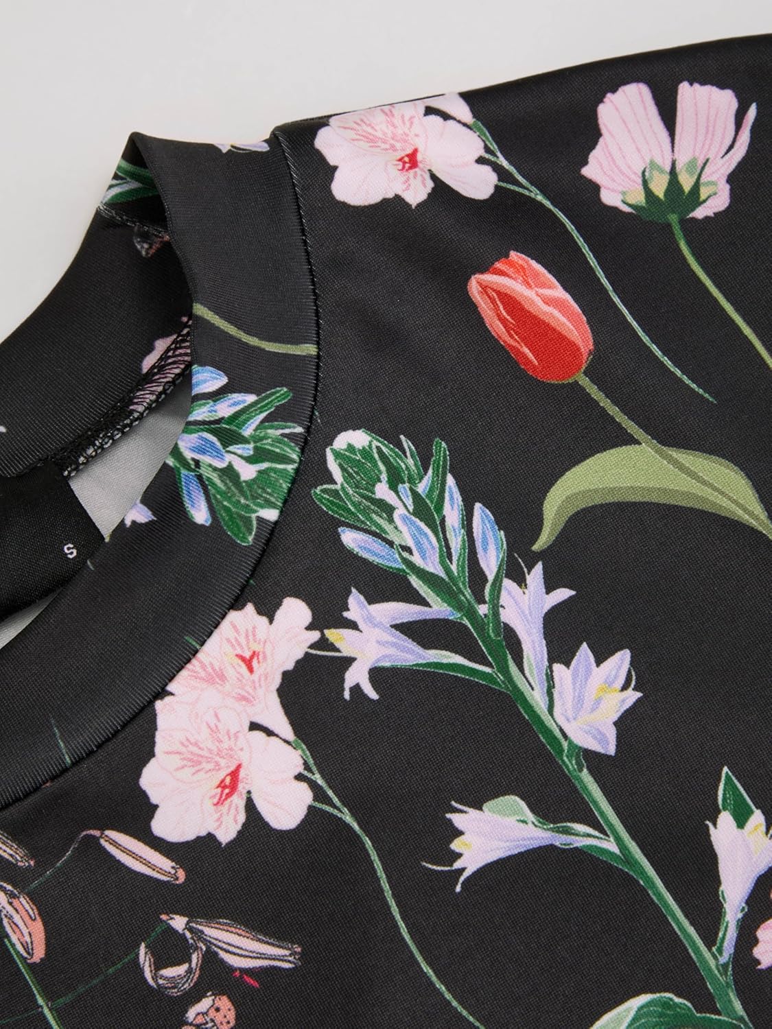 CIDER Women's Floral Knitted Long Sleeve Mock Neck Going Out Slim Fit Tops Fall Outfits Trendy Clothes - Image 3