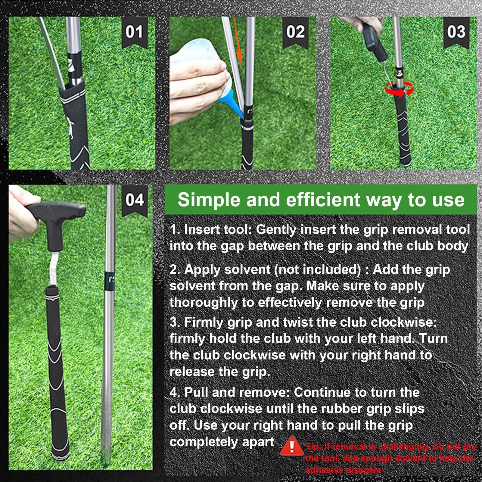 Strumento di rimozione della maniglia, rimozione della maniglia da golf - Strumento di rimozione per Club Grip | Strumento di risparmio di rimozione maniglia a V, strumento di risparmio di rimozione