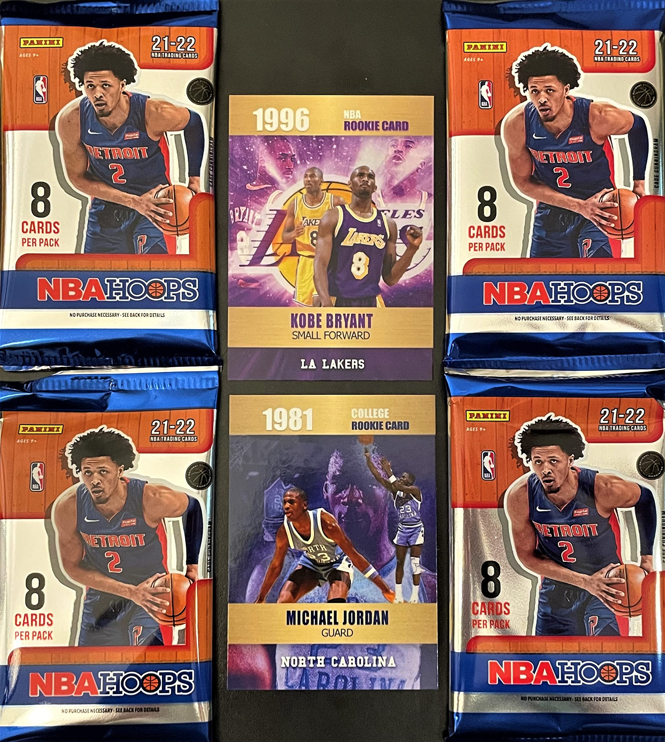 Amazon.com: FOUR NEW 2021-22 Panini NBA HOOPS Authentic Factory Sealed  Basketball PACKs (Look For Exclusive Blue and Red Explosion Parallels!) -  Plus Novelty Kobe Bryant and Michael Jordan Cards Shown! 34 Total