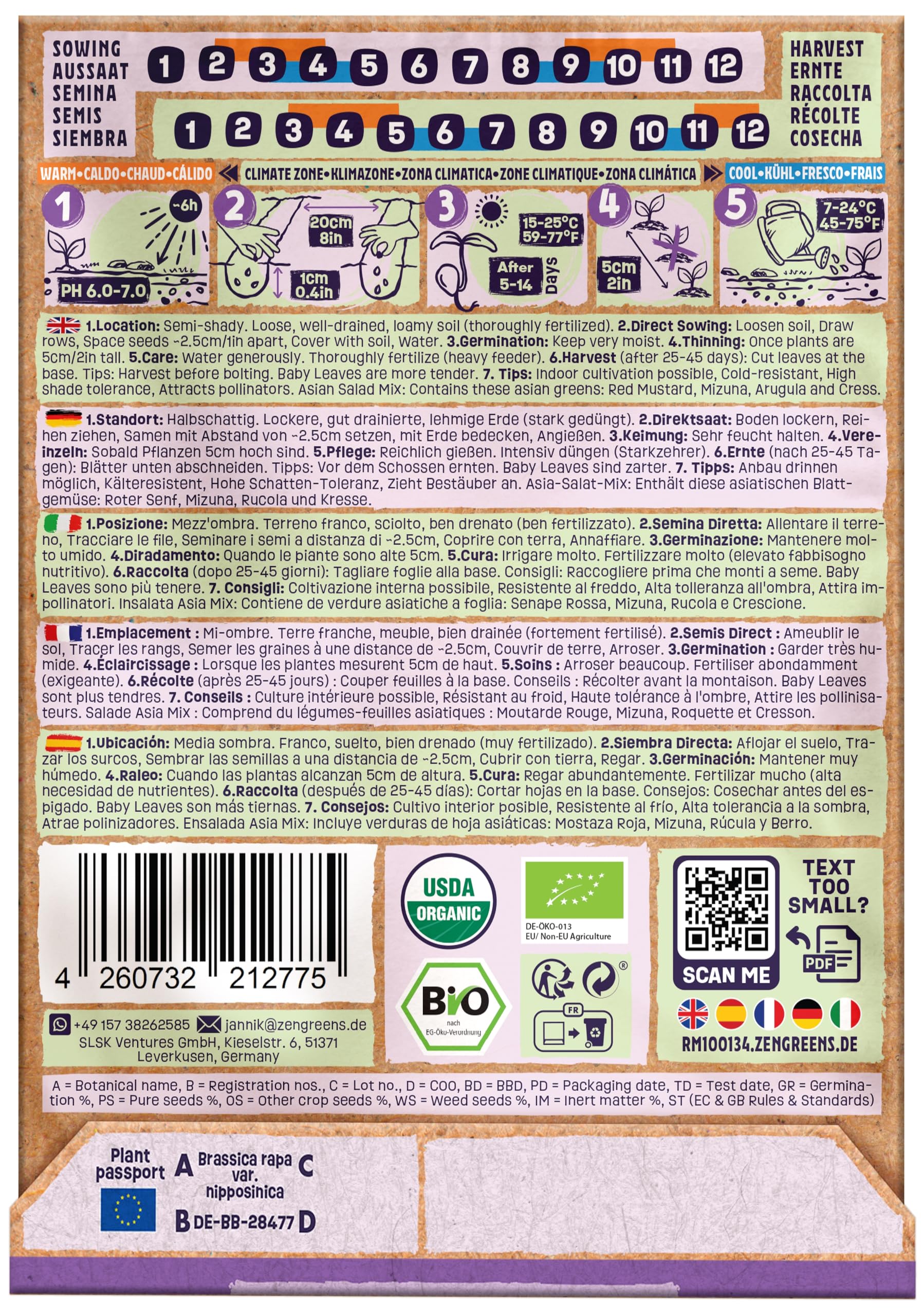 ZenGreens® - Semillas de ensalada asia mix bio — view 3