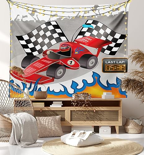 Miniatura 48 de Lunarable Tapiz abstracto, diseño floral de cachemira batik, adorno dibujado a mano, decoración de tela para colgar en la pared para dormitorio