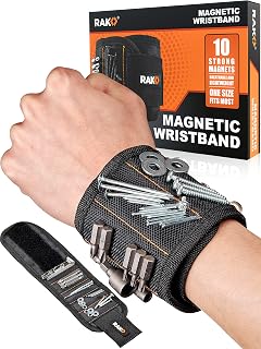 RAK Magnetic Wristband for Holding Screws, Nails and Drill Bits - Birthday Gifts for Men - Made from Premium Ballistic Nylon with Lightweight Powerful Magnets - Cool Gadget Gifts for men