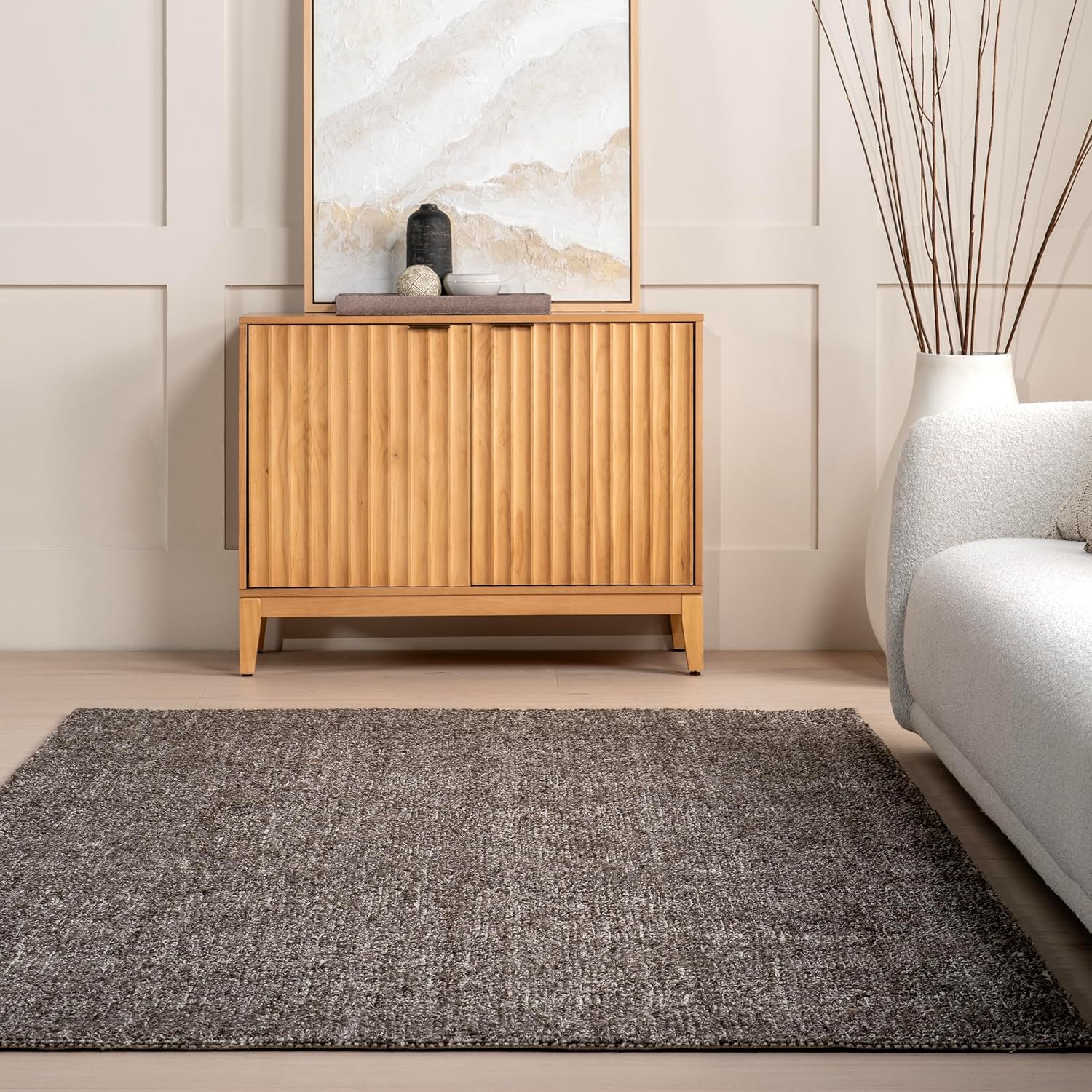 nuLOOM Marlene Solid 2x3 Accent Rug for Living Room Bedroom Dining Room Entryway Kitchen, Brown