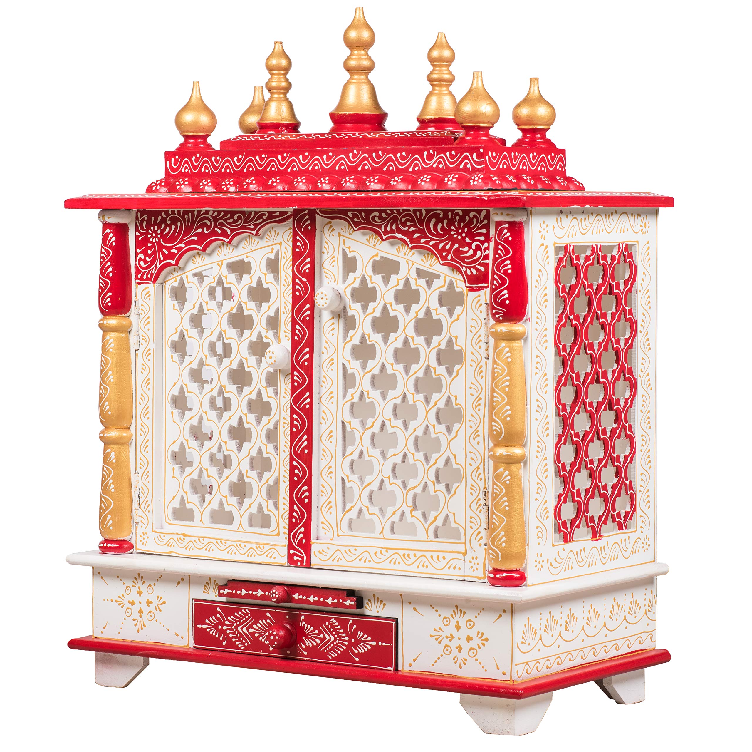 Kamdhenu art and craft Wood Home Religious Temple (22 x 11 x 28 inch, Multicolor) Standard - Image 2 thumbnail