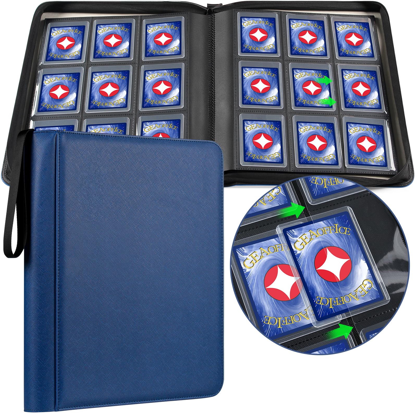 Classeur 9 poches pour 324 cartes rigide bleu Toploader MTG