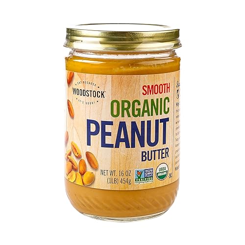 Woodstock Mantequilla de maní suave orgánica, 16 oz