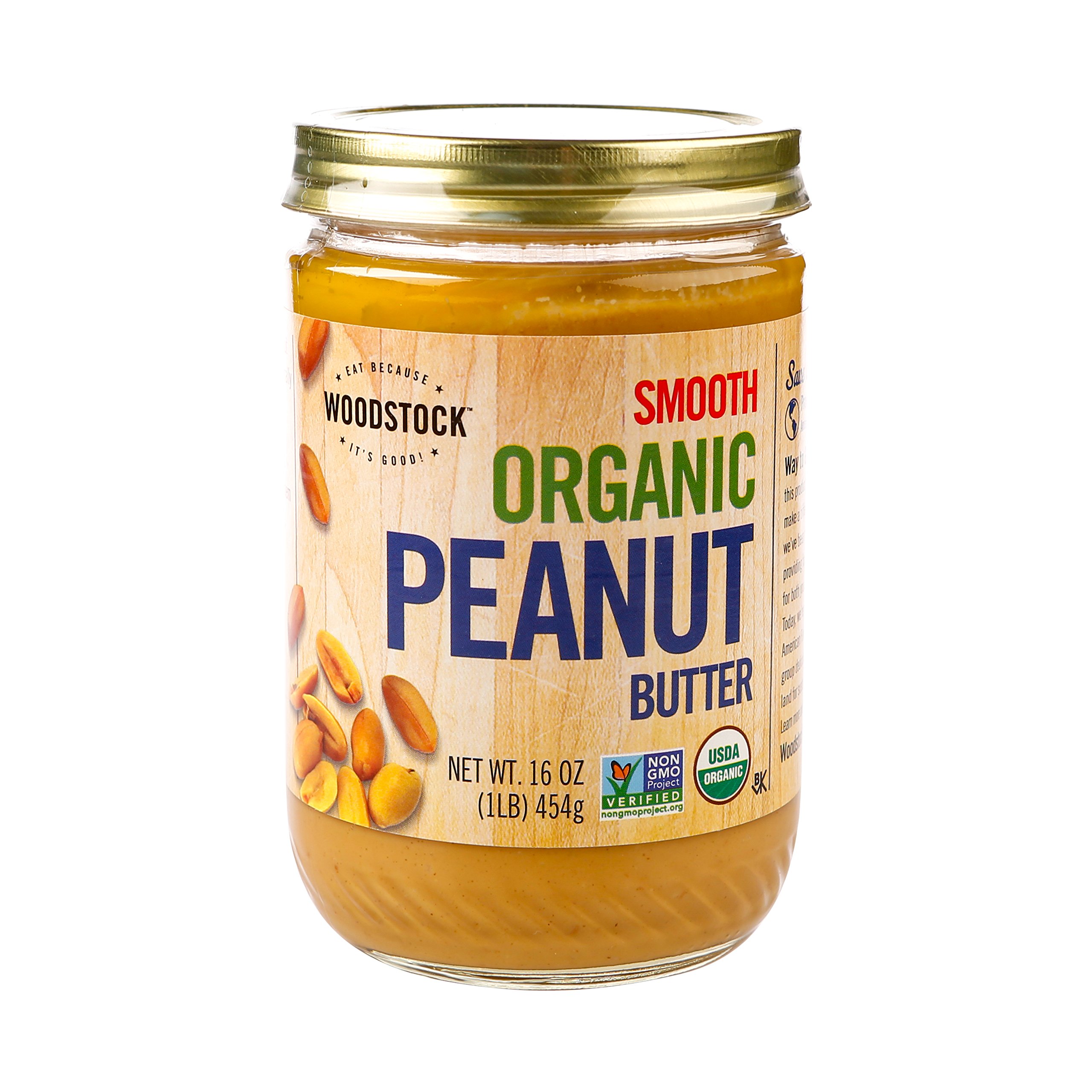 Woodstock Organic Smooth Peanut Butter, 16 oz