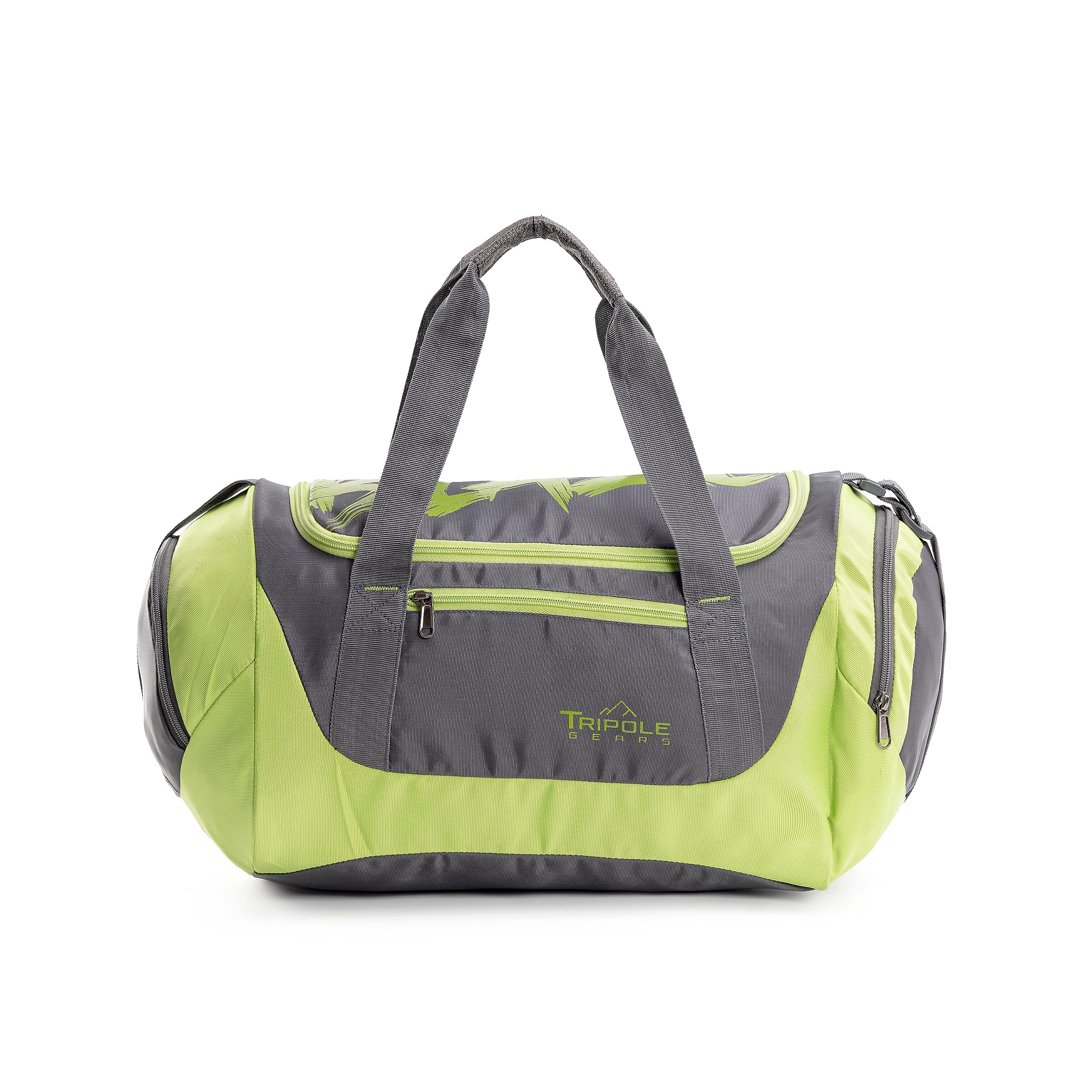 Blaze Gym Bag and Sports Duffel Bag with Ventilated Shoe Compartment | Unisex | Multi-Utility (Grey & Neon Yellow)