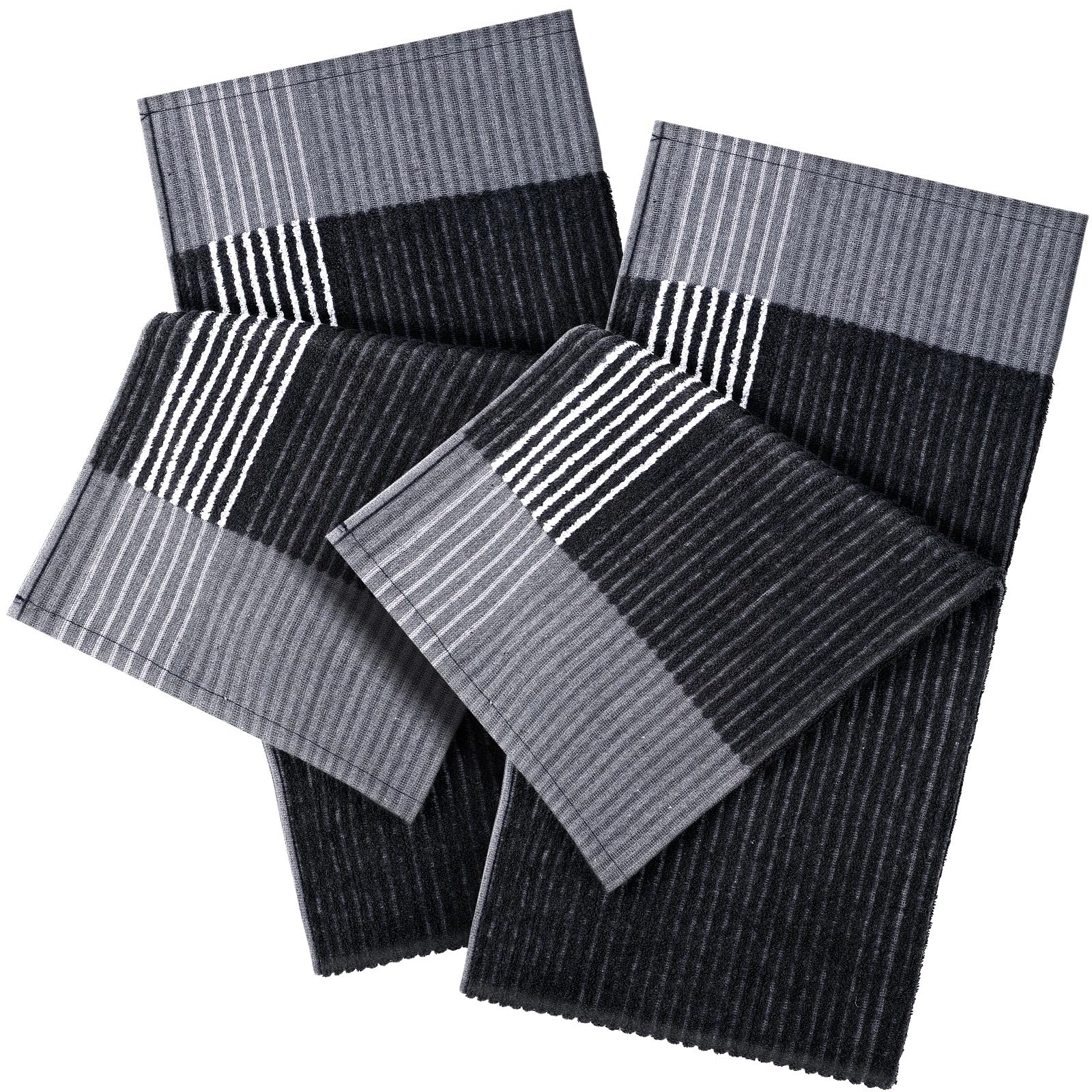Mixweer 2 Pcs Caddy Golf Towel 22" x 42" Large Cotton Soft Golf Towels for Man Golf Lovers Christmas Golf Gifts (Black with White Stripe) — image 1