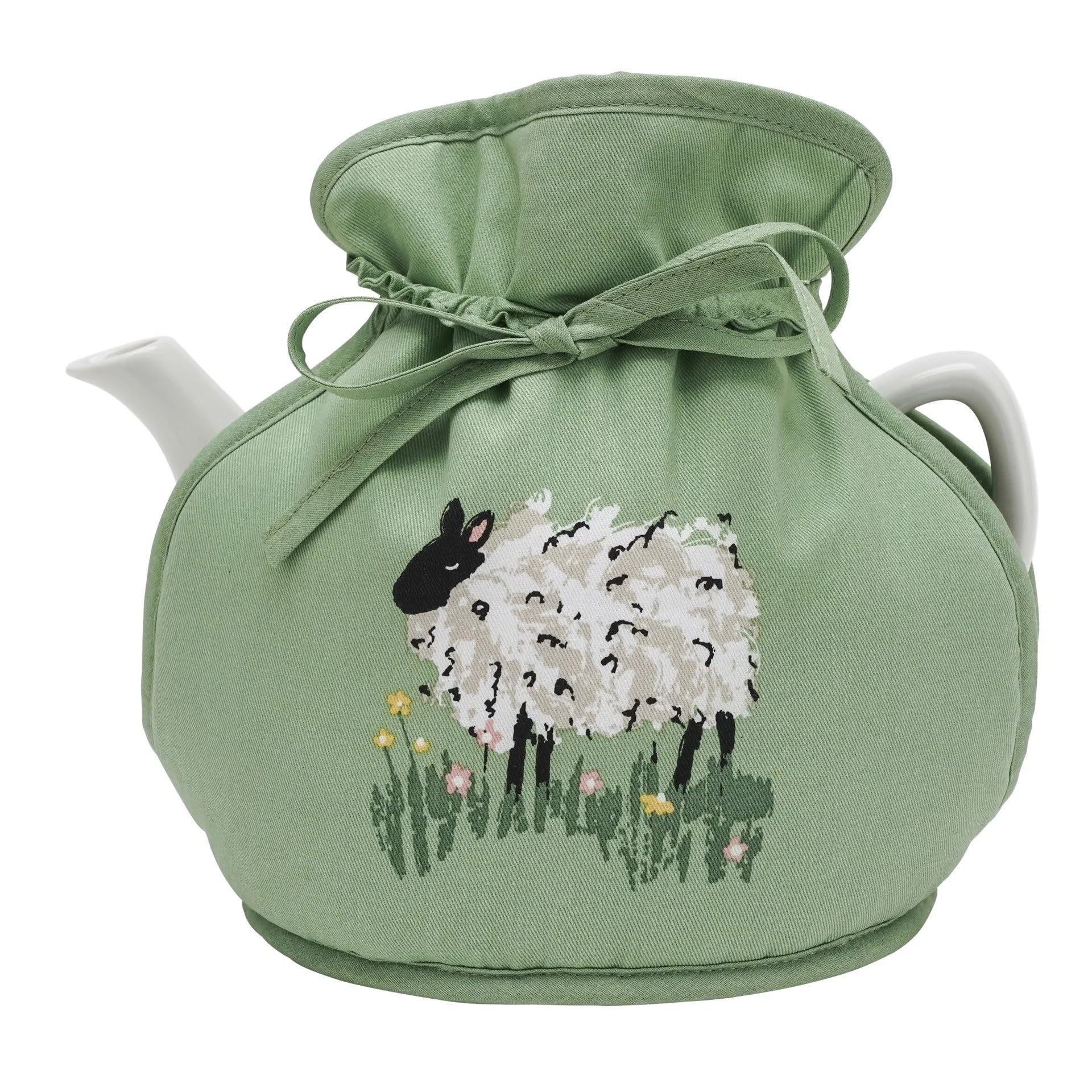 Ulster Weavers Green Teekannen-Wärmer Schleife Baumwolle Woolly Sheep