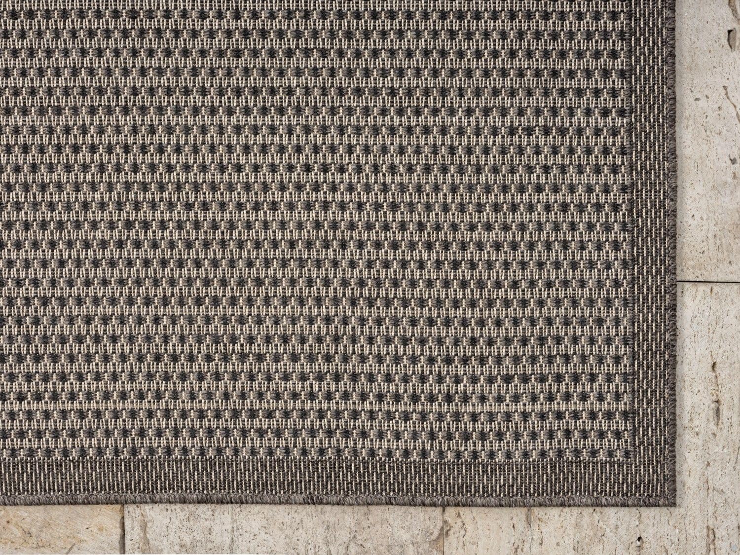 MY-RUG Outdoor Teppich wetterfest 160 x 230 cm, UV beständig & robust für Garten Terrasse, Balkon Küche & Wohnzimmer, kurzflor waschbarer Wohnzimmerteppich, Fiona II