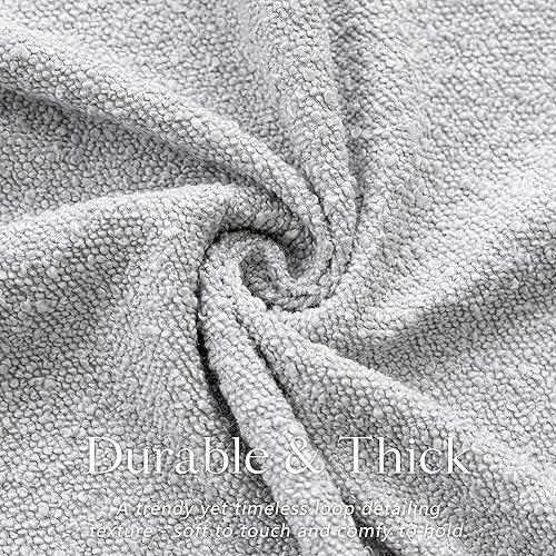 Miniatura 2 de Foindtower - Paquete de 2 fundas de almohada con textura de rizo, fundas de almohada sólidas, acogedoras, decorativas, tejidas, para silla, sofá,