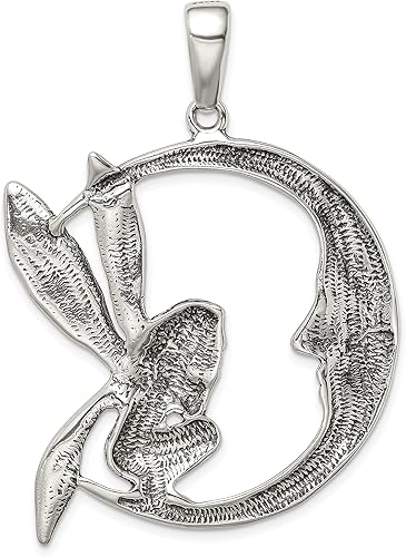Miniatura 3 de Plata de Ley Colgante de Luna