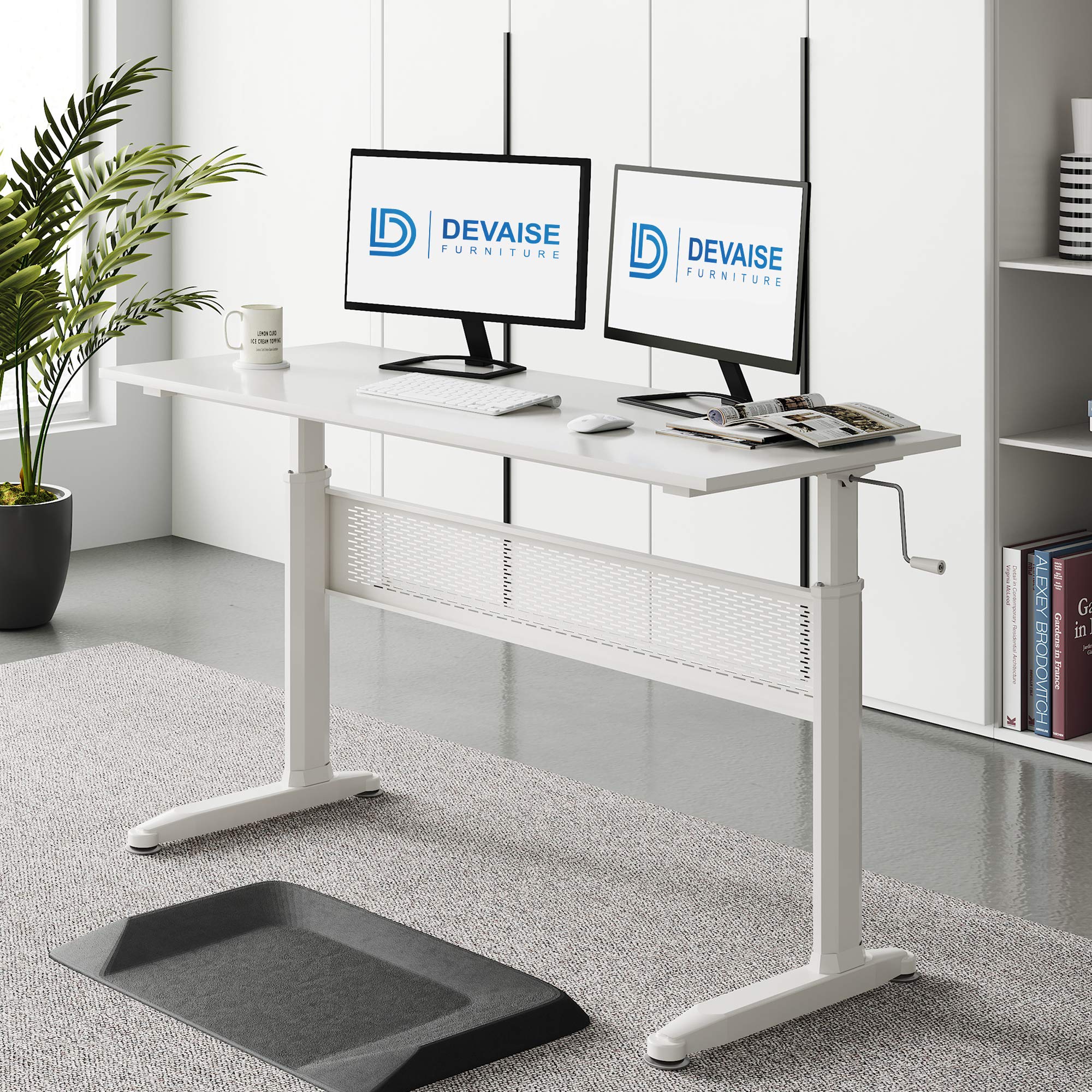 Buy DEVAISE Adjustable Height Standing Desk, 55 Inch Sit Stand Up Desk