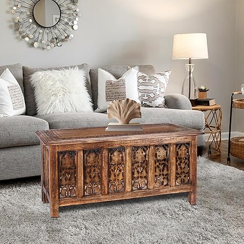 Miniatura 4 de Mesa auxiliar rectangular de madera, mesa de centro vintage de madera, mesa de centro de madera moderna, mesas auxiliares, mesa de entrada, mesa