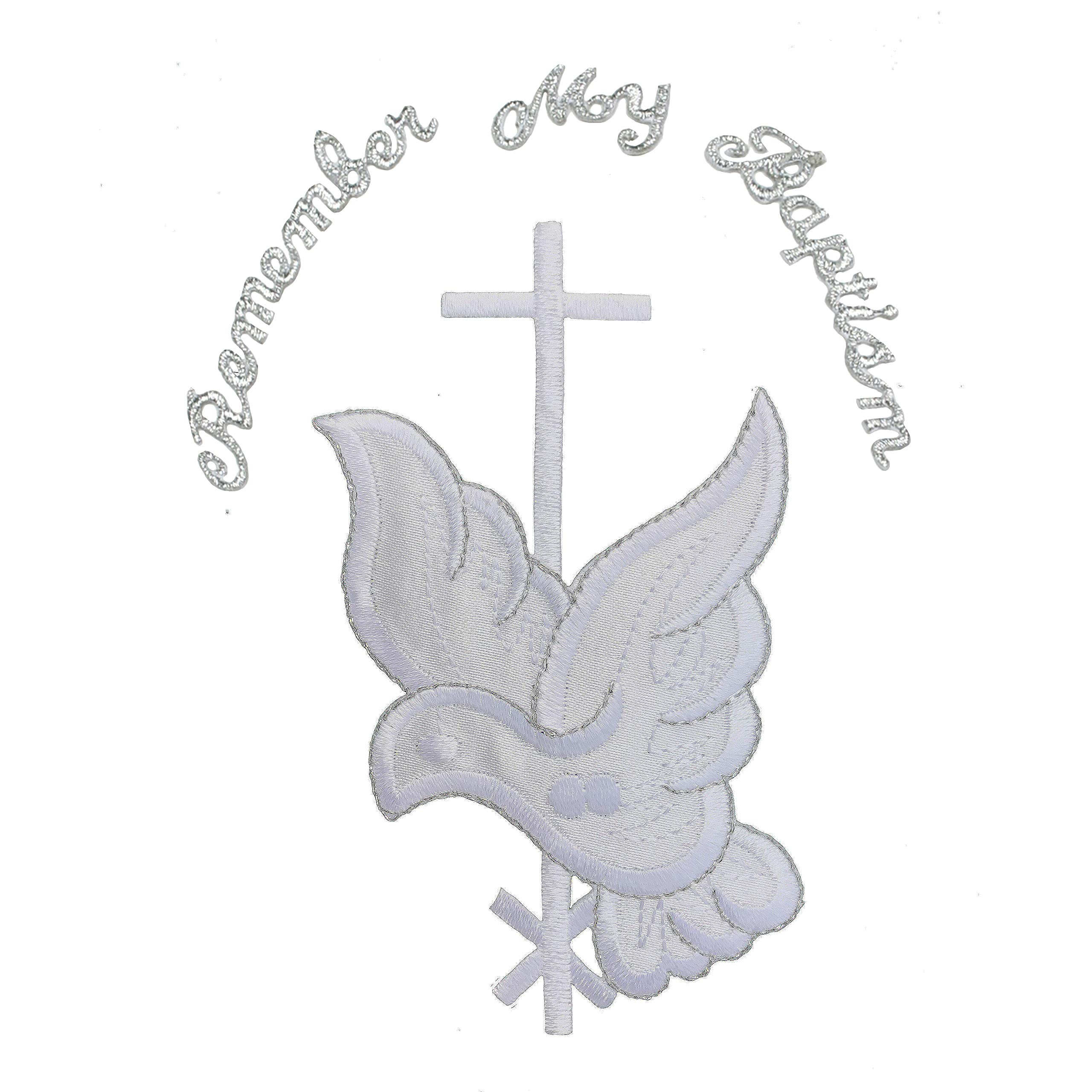 MILLTEX 4 PC Baby Boys Christening Baptism Communion Shorts Set Gold or Sliver Embroidery Dove Cross SM-4T (L (12-18 Months Old), Silver Dove - English)