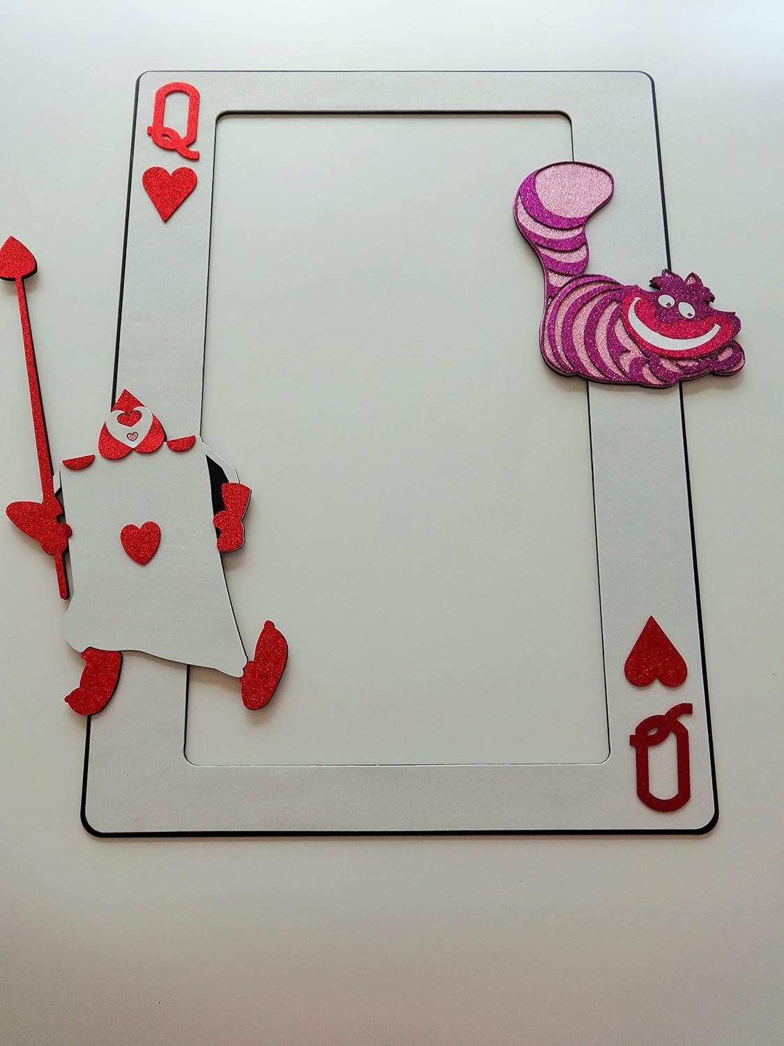 1 Pc Photo Booth Party Props Frame Alice in Wonderland Inspired Photo Booth Party Props Mustache on a Stick. Queen Mad Hatter Cards Alice Blue Bow