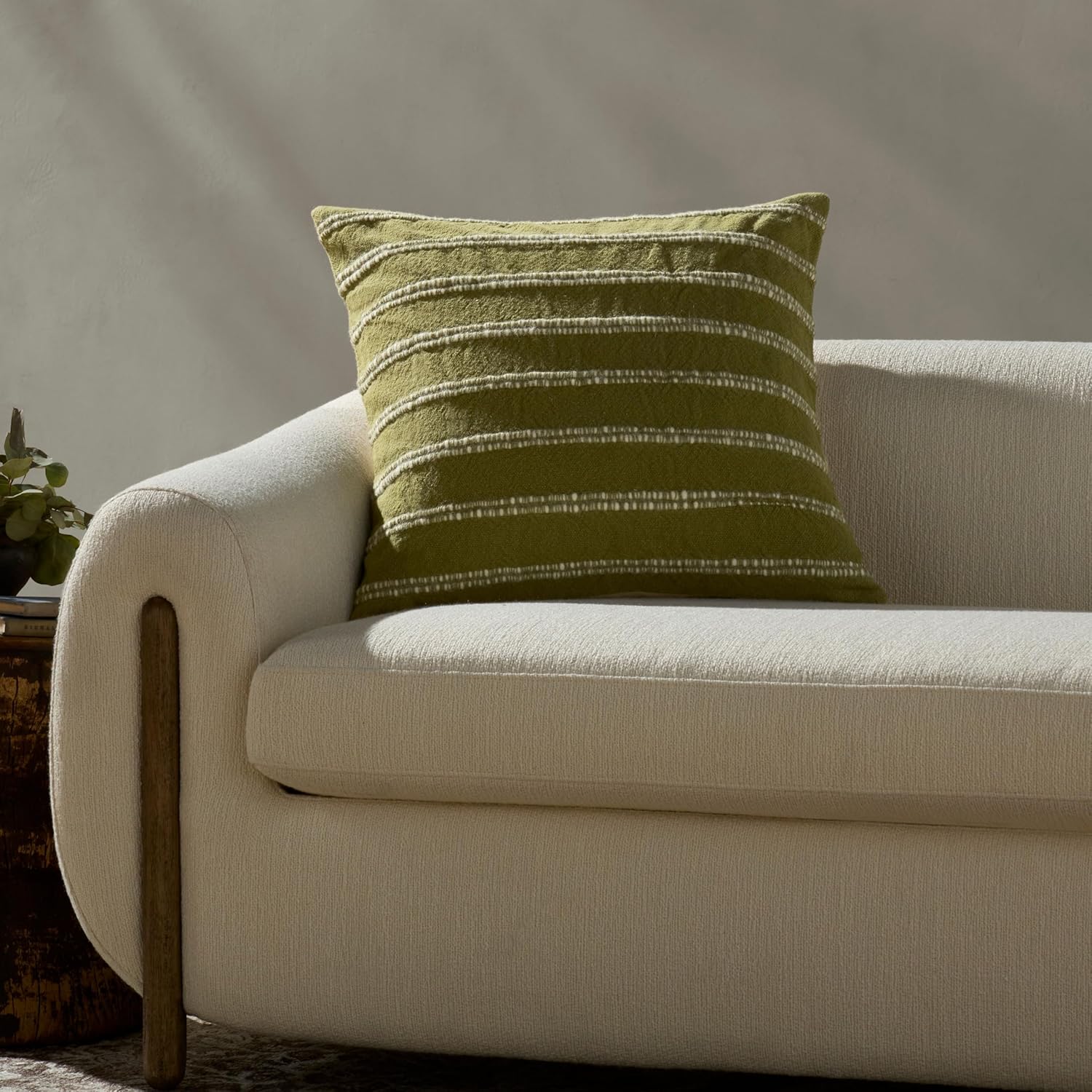 Loloi Magnolia Home by Joanna Gaines Landry Collection PMH0072 Blue/Natural 22'' x 22'' Cover Only Pillow