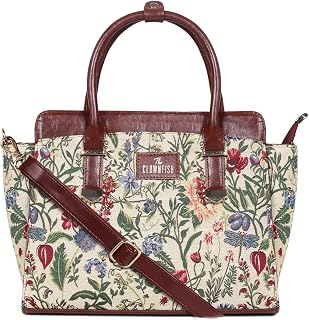 THE CLOWNFISH Zella Handbag for Women Office Bag Ladies Shoulder Bag Tote for Women College Girls (Flax), Multicolor Price In India