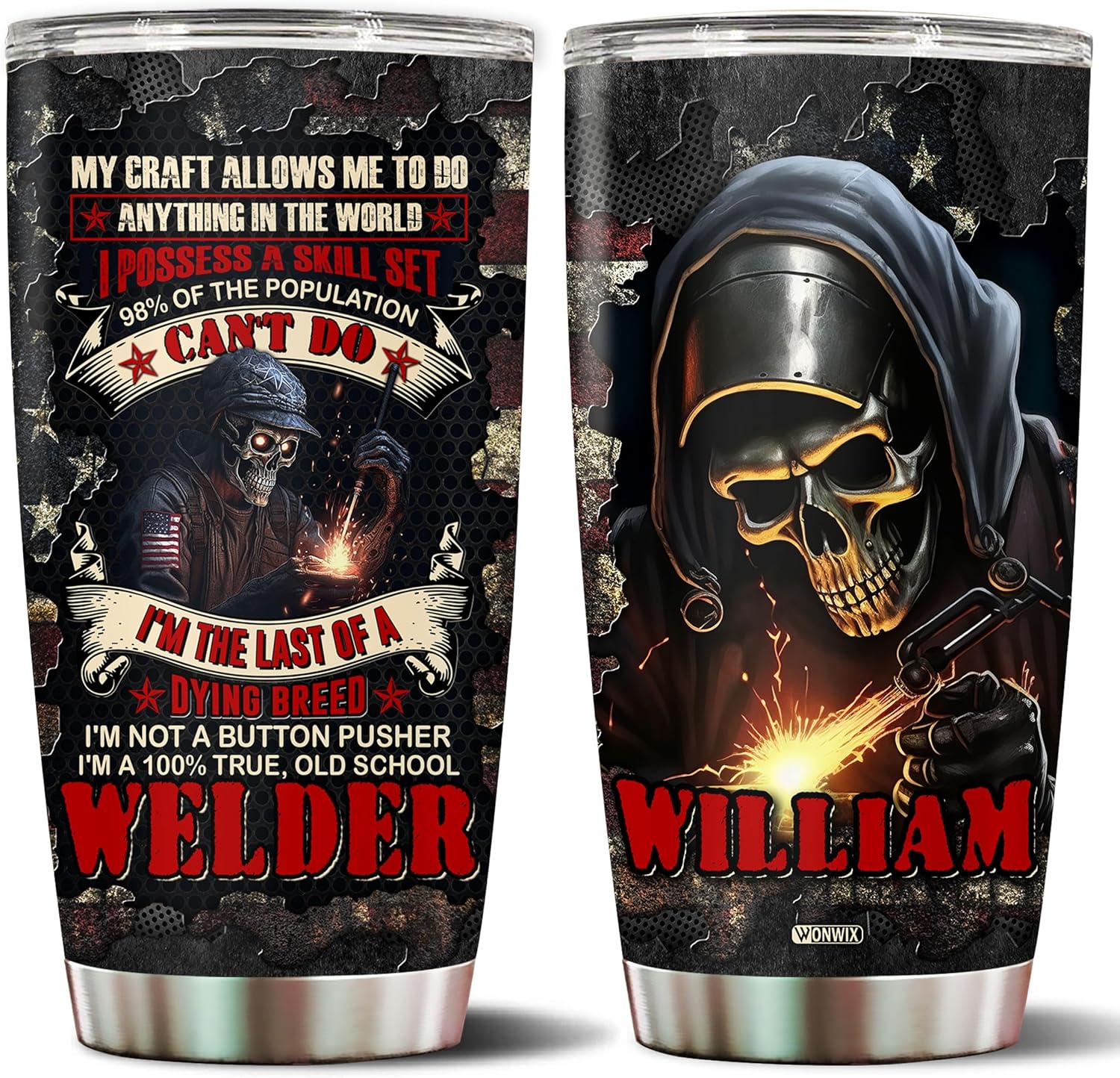 Personalized Welder Gifts for Men, Dad, Insulated Stainless Steel 20oz Coffee Cup Travel Mug Tumbler Gift for Welders, Husband, Son, Christmas, Birthday, Father's Day, Valentine