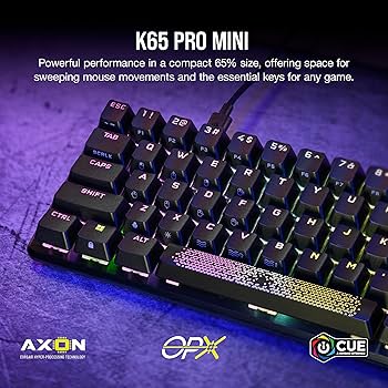 Amazon.com: Corsair K65 PRO Mini RGB 65% Optical-Mechanical
