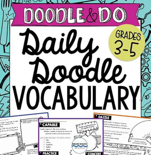 Daily Doodle Vocabulary Words with Doodles and Paragraph Writing - All Year Long