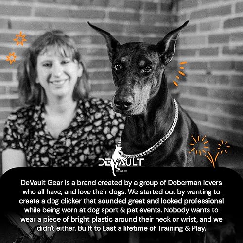 Miniatura 7 de Devault Gear Black Dog Clicker with Necklace - Clickers for Pet Training - Dog Training & Behavior Aids Easy to Carry with You Anywhere - Teach Your
