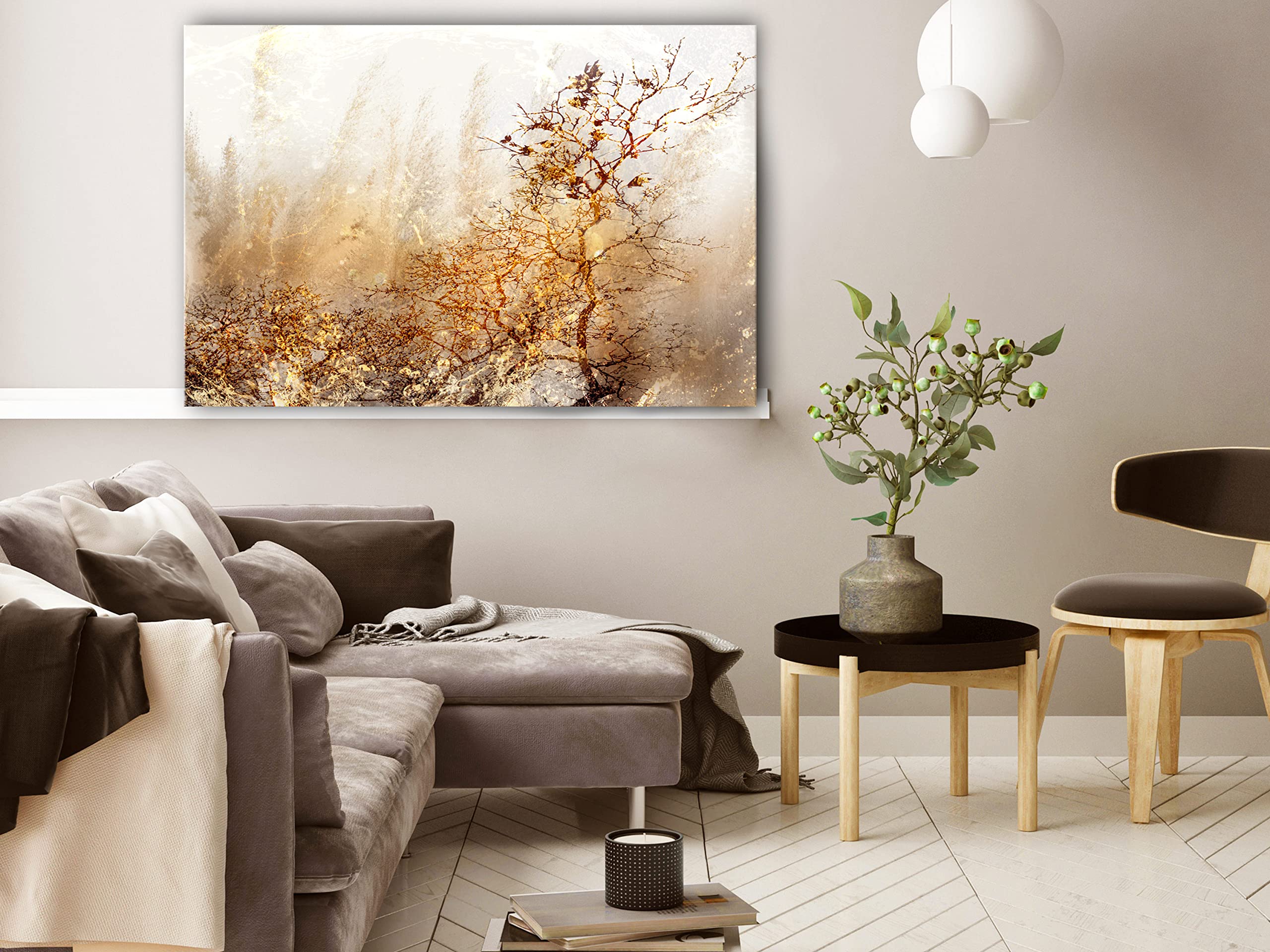 murando Cuadro Acústico Abstracto 120x80 cm espuma acústica absorbe | sonido aislamiento lienzo de 1 pieza Impresión Artística Decoración de Pared Árbol Naturaleza como pintado