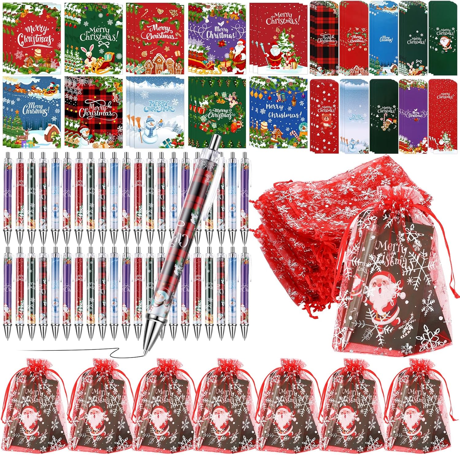Moinchore 200 Pcs Christmas Stationery Set for Kids Bulk