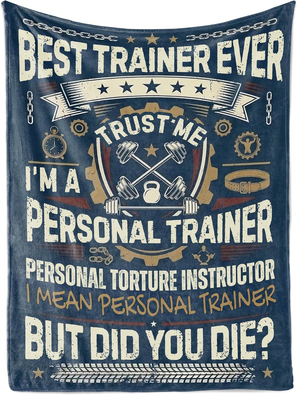 Huglanket Personal Trainer Gifts Blanket, Throw for Gym Rat, 50" x 65"