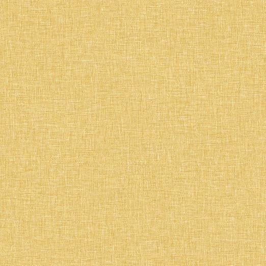 Arthouse Mustard Yellow Textured Linen Wallpaper Subtle Sheen Bounces