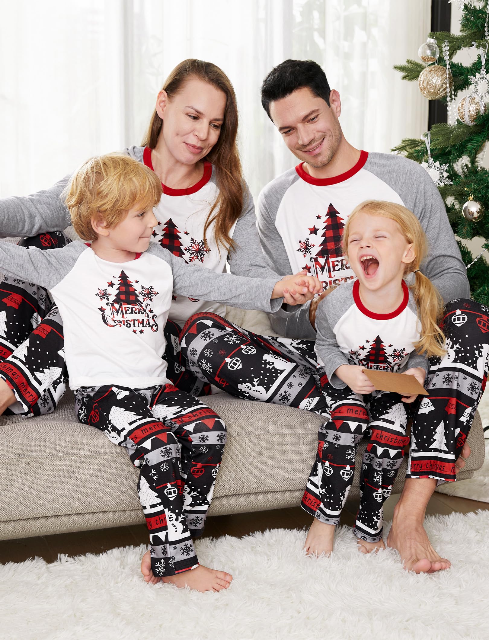 PATPAT - Pigiama Natale Famiglia Coordinati - Pigiami Natalizi per Tutta la Famiglia - Pigiama Donna Invernale - Pigiama Natale Coordinati Coppia - Pigiami Coppia- Pigiama Uomo Invernale