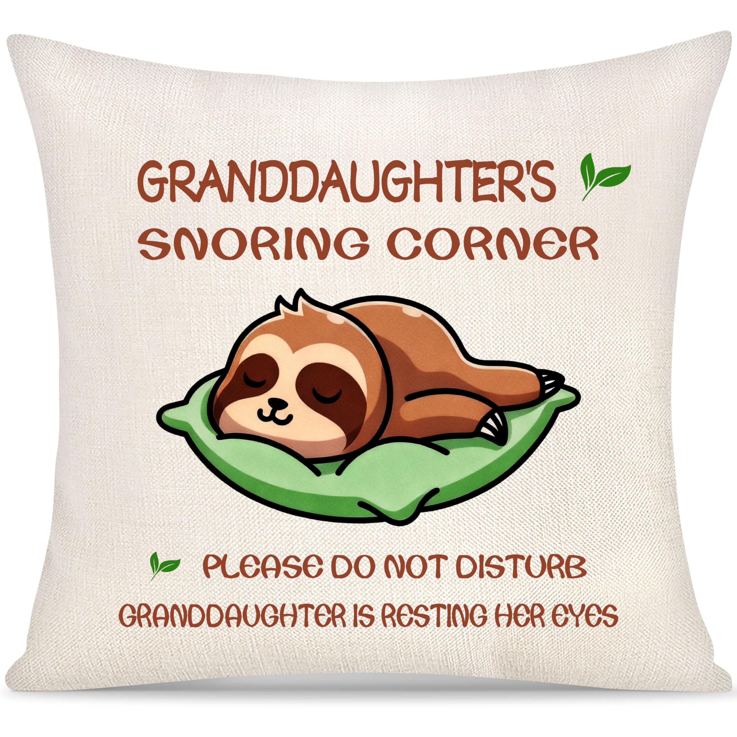 Yoskiasd Granddaughter Cushion Cover from Grandad Grandma Gifts for Girls Woman Birthday (granddaughter)