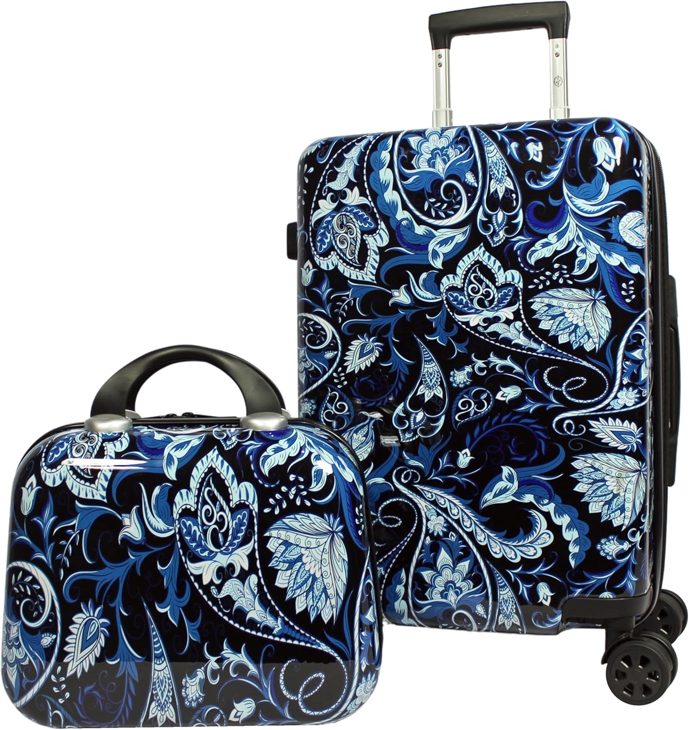 World Traveler Seasons Hardside 2-Piece Carry-On Spinner Luggage Set - Paisley