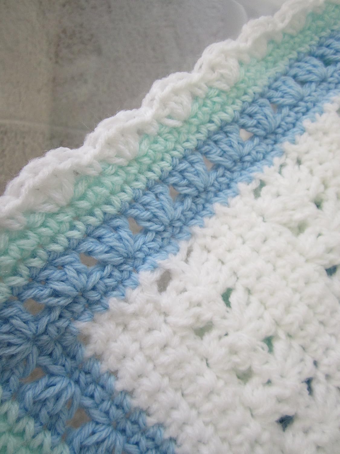 Kim's Crochet Designs Hand Crochet Baby Boy Blanket
