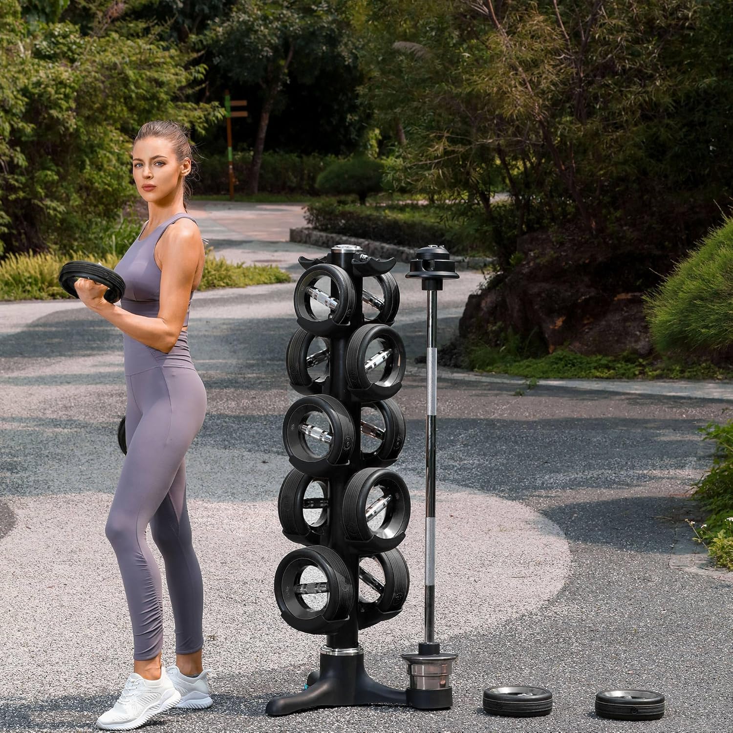 Dumbbell Weight Plates –Dual Purpose Ergonomic Fitness Equipment, Multifunctional Design for Strength Training, Full Body Workouts and Home Gym