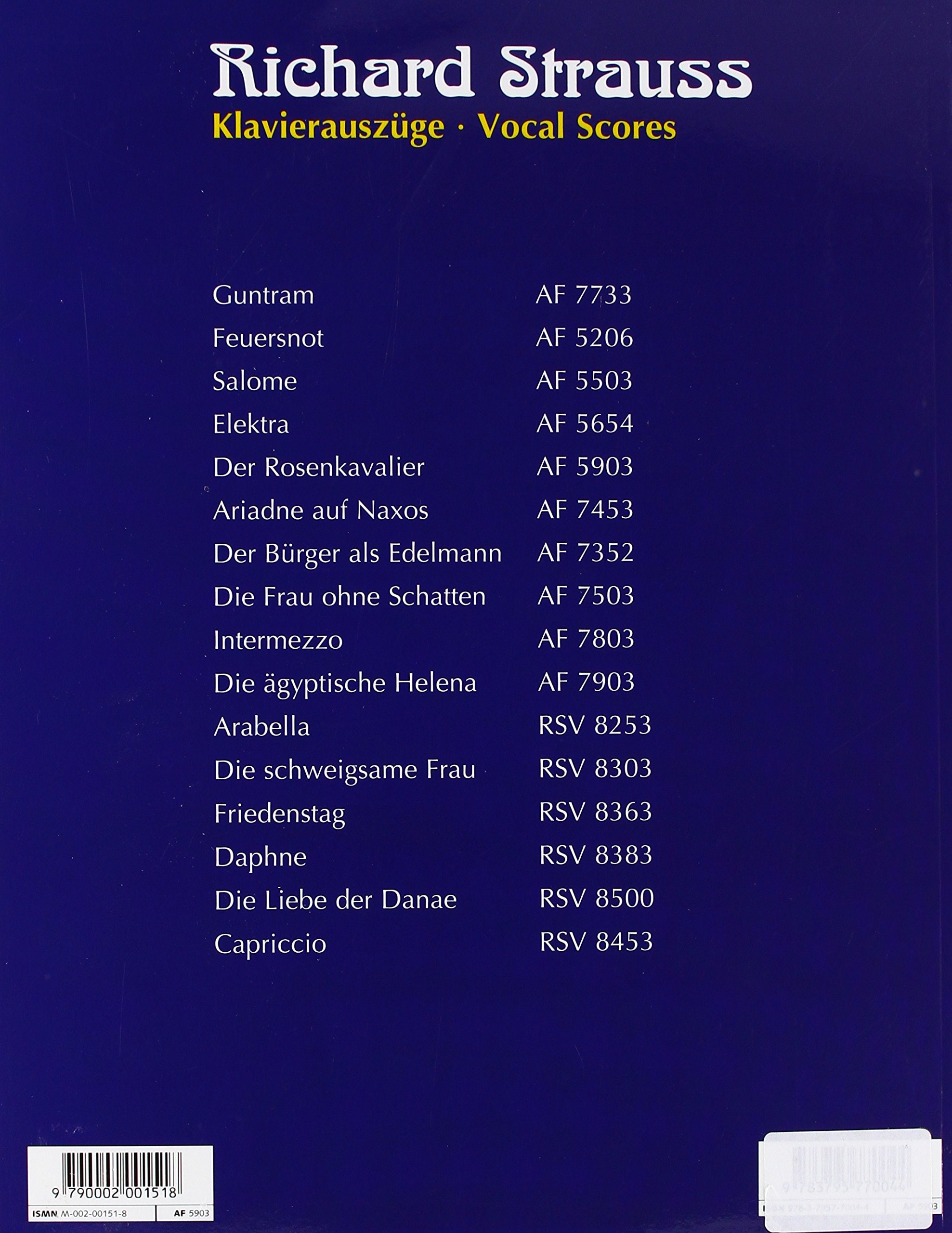 Der rosenkavalier (the knight of the rose) op. 59