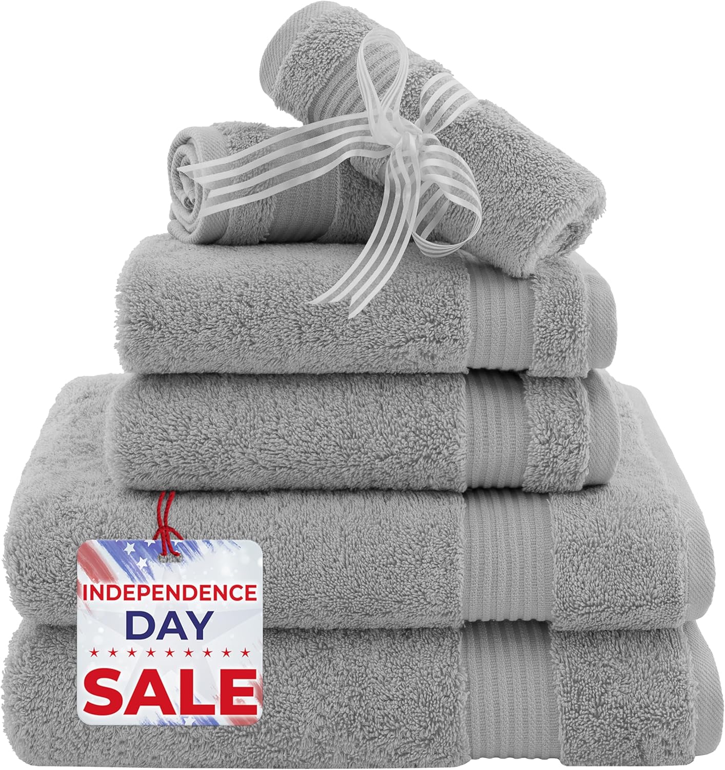 Amazon.com: American Veteran Towel, 6 Piece Towel Set for Bathroom ...