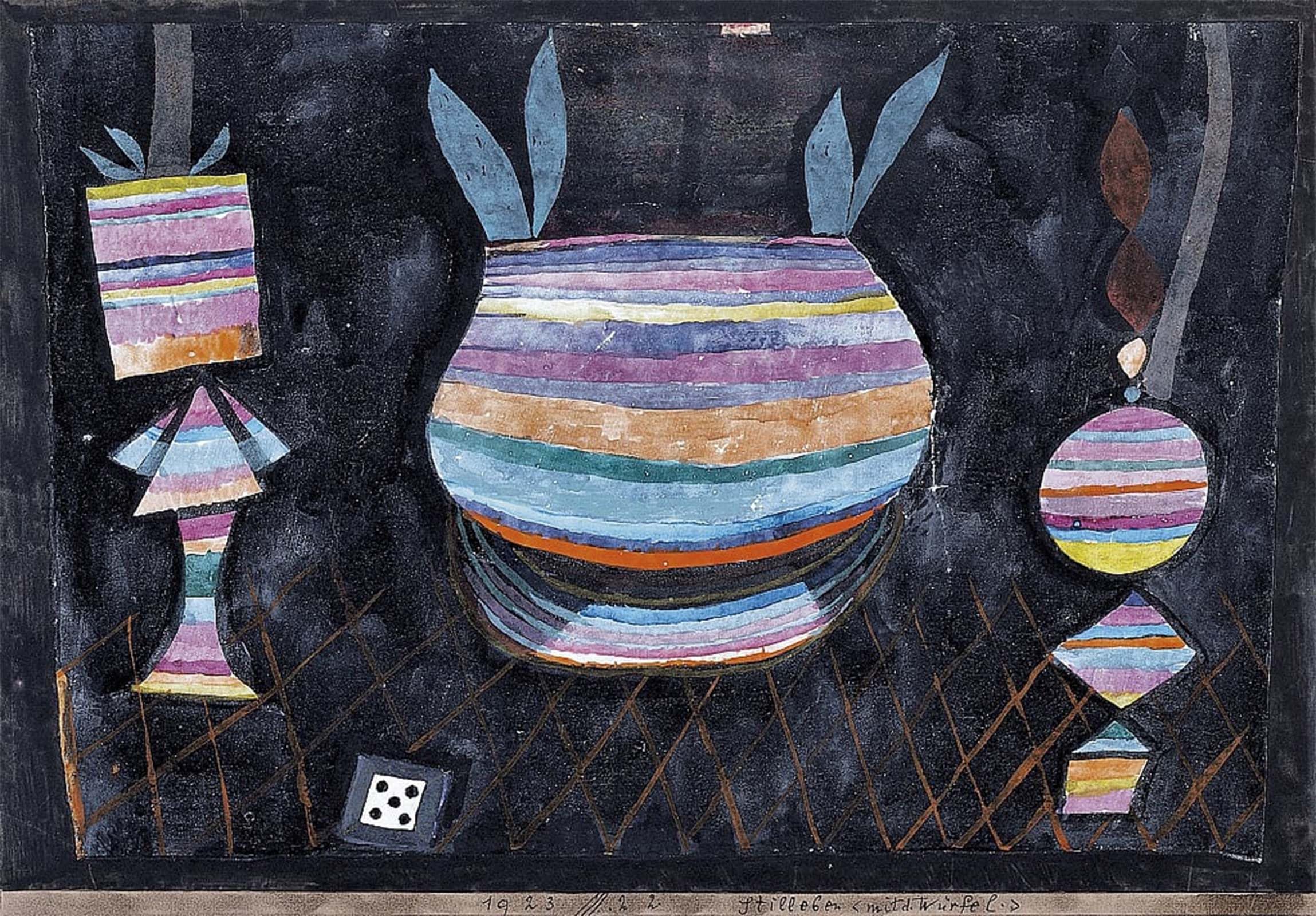 SERENDIPITP Aesthetic Poster Photo Wall Print Retro Picture Still Life With Dice by Paul Klee Modern Wall Artwork for Home Decor 60x90cm