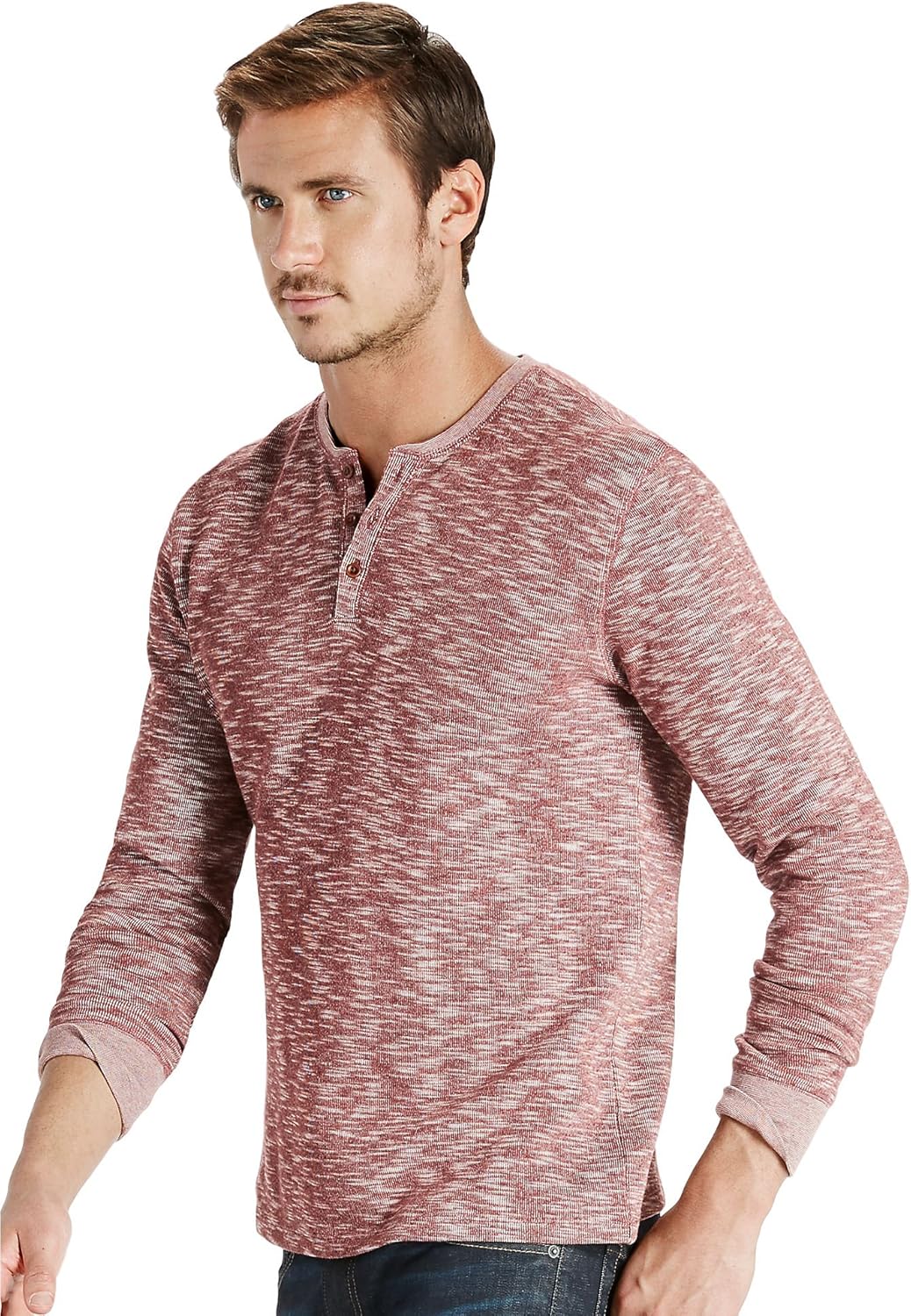 Lucky Brand Men's Long Sleeve Henley Shirt